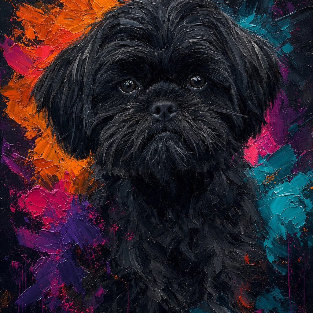 Expressive Paint pet portrait example