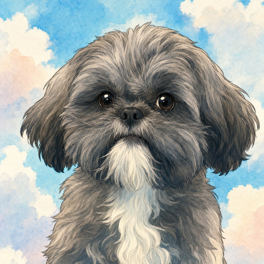 Anime pet portrait example